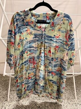 Ralph Lauren Aloha Hawaiian Print Button-Down Shirt